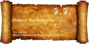 Hamza Hortenzia névjegykártya